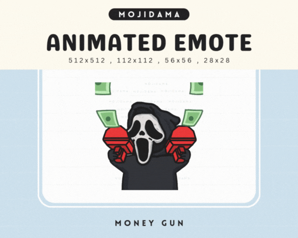 Cute Ghost Money Gun Emotes