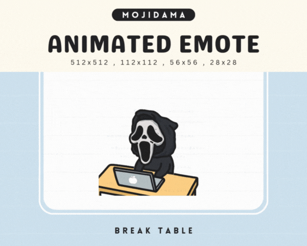 Cute Ghost Break Table Emotes