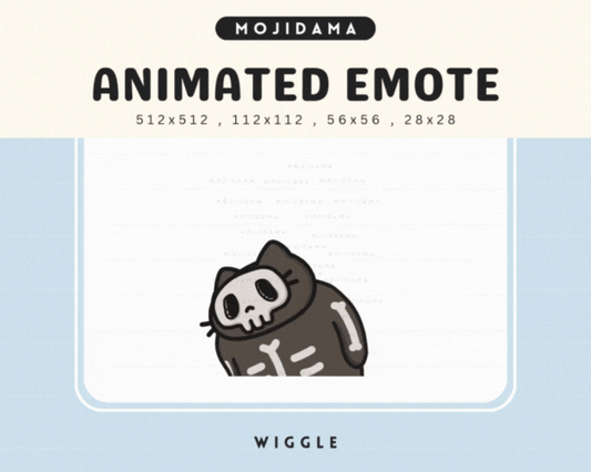 Skull Cat Wiggle Emotes