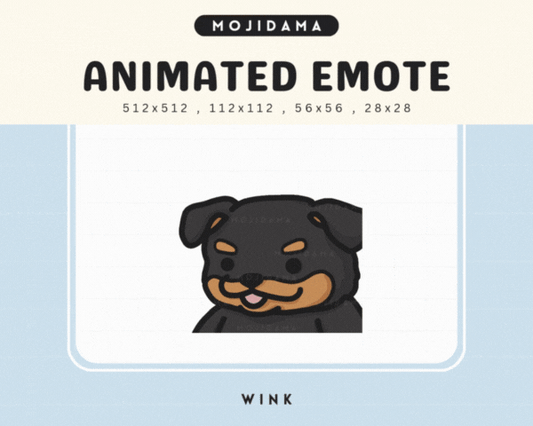 Rottweiler Wink Emotes