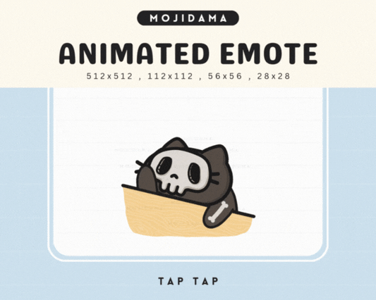 Skull Cat Tap Tap Emotes