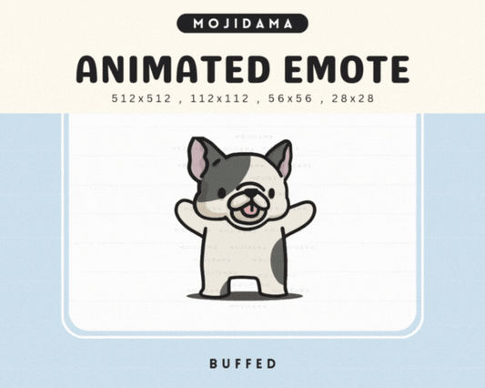 French Bulldog Buffed Emotes