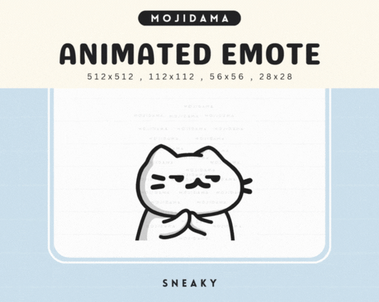 Cat White Sneaky Emotes