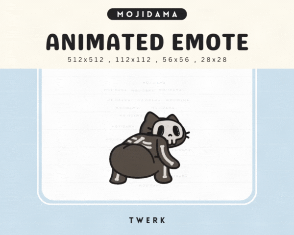Skull Cat Twerk Emotes