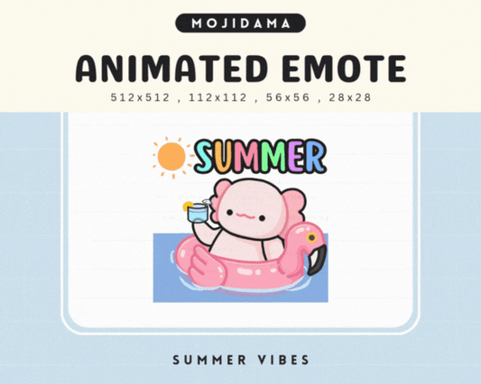 Axolotl Summer Vibes Emotes