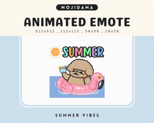 Poodle Summer Vibes Emotes