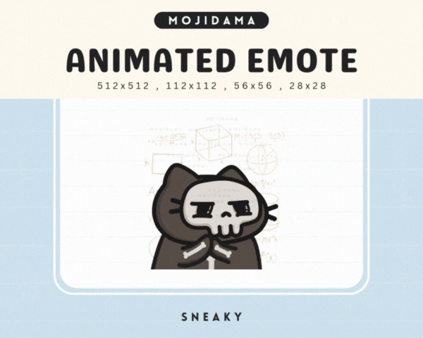 Skull Cat Sneaky Emotes