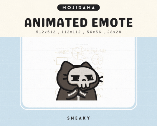 Skull Cat Sneaky Emotes