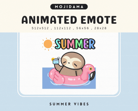Sloth Summer Vibes Emotes