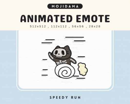 Skull Cat Speedy Run Emotes