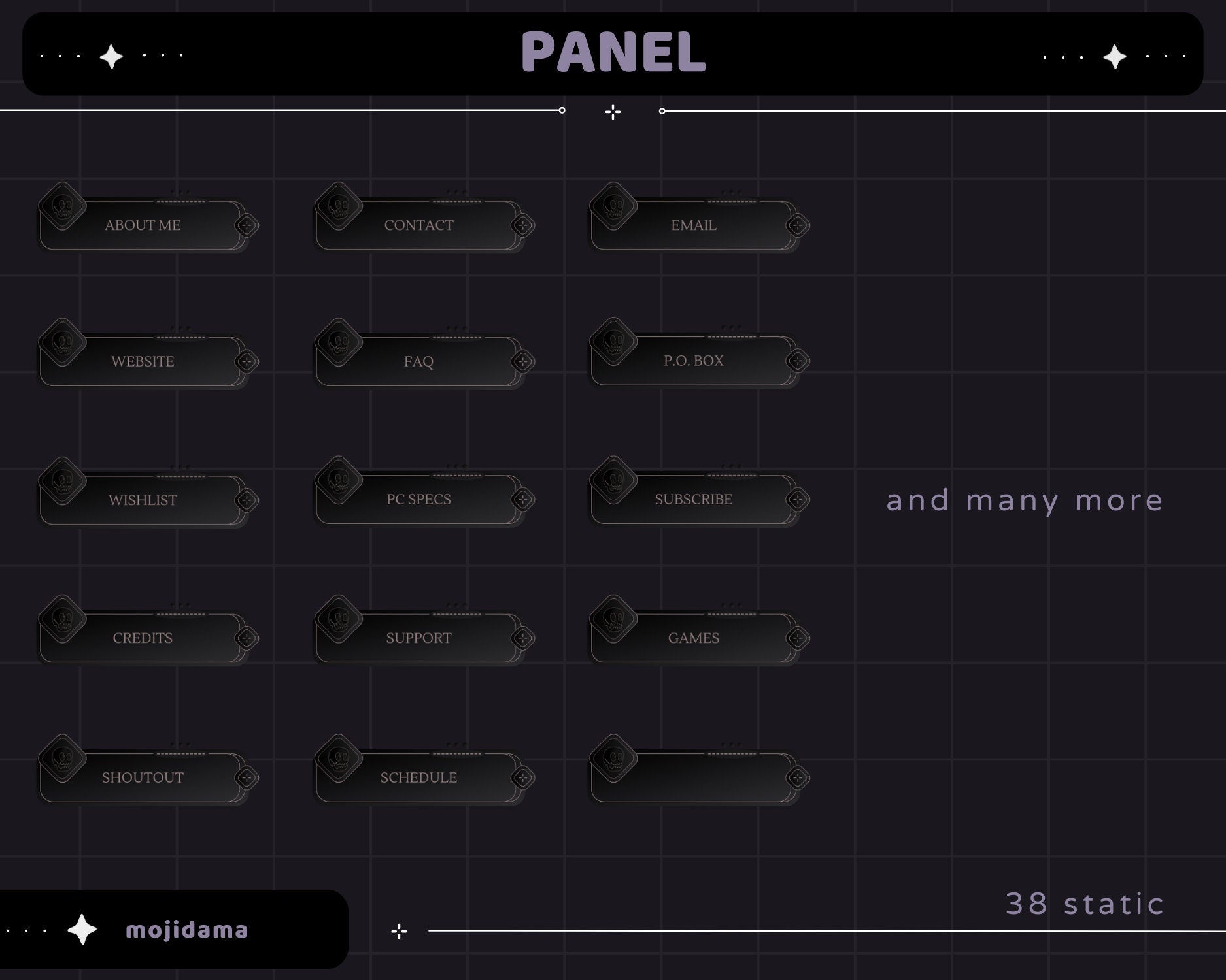 Skull Animation Stream Pack: Spooky Animated Overlay (Digital Download)
