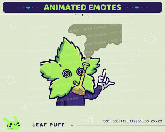 Leaf Emotes Animation Bundle: Funny Plant Twitch Stream Pack (GIF)