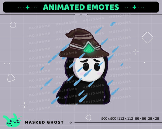 Masked Ghost Animated Emotes: Twitch, Discord, Kick (GIF/ZIP)