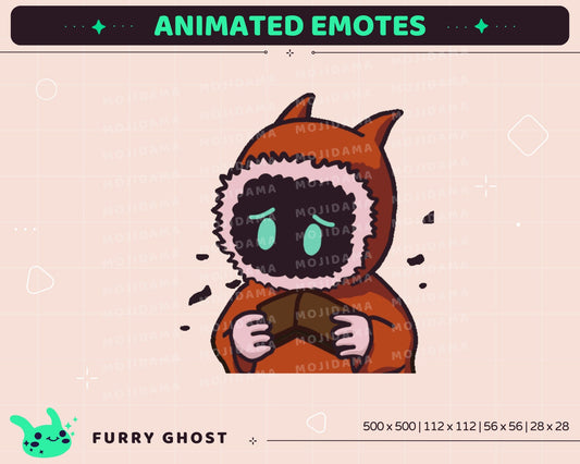 Furry Ghost Animated Emotes: Twitch Stream Pack (Digital Download)