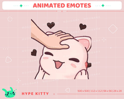 Hype Kitty Animated Emotes: Funny Twitch Stream Stickers (Digital Download)