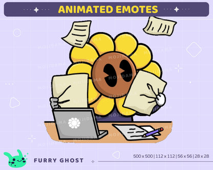 Flower Emotes Animation Funny Plant Animated Cute Emote Set Sus Sub Raid Ban Kawaii Yes Happy Sad Cat Bunny Twitch Kick Bundle Full Pack
