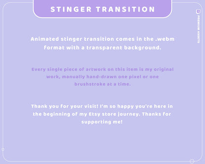 Lofi Hologram Stinger Transition: Animated Stream Overlay