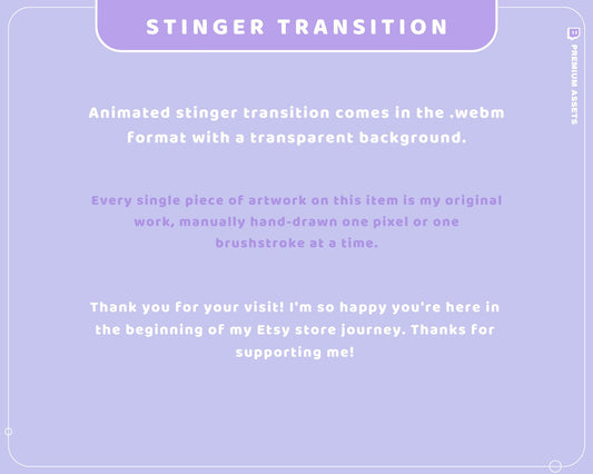 Lofi Hologram Stinger Transition: Animated Stream Overlay