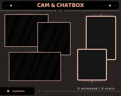 Black Space Animation Stream Pack Dark Aesthetic Star Animated Overlay Full Package Streaming Bundle Just Chatting Vtuber Friendly Emotes