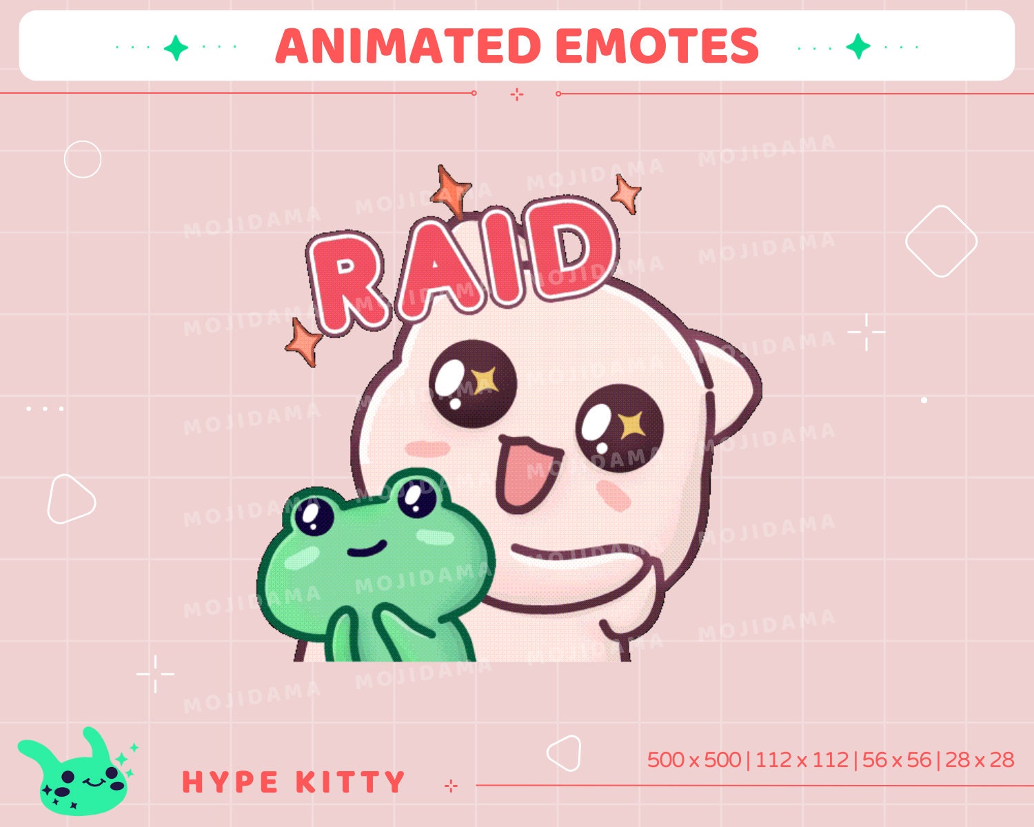 Hype Kitty Animated Emotes: Funny Twitch Stream Stickers (Digital Download)