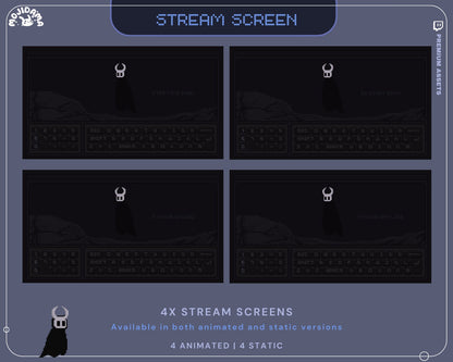 Halloween Stream Animation Overlay Animated Ghost Twitch Streaming Full Package Dark Aesthetic Lofi Streamer Pack Cozy Bundle Spooky Demon