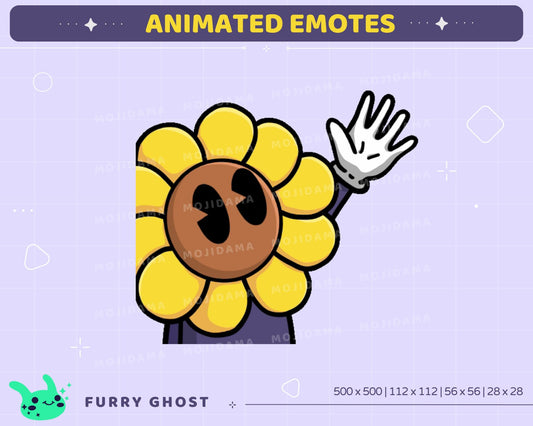 Flower Emotes Animation Funny Plant Animated Cute Emote Set Sus Sub Raid Ban Kawaii Yes Happy Sad Cat Bunny Twitch Kick Bundle Full Pack