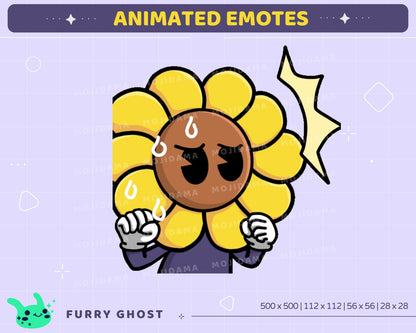 Flower Emotes Animation Funny Plant Animated Cute Emote Set Sus Sub Raid Ban Kawaii Yes Happy Sad Cat Bunny Twitch Kick Bundle Full Pack