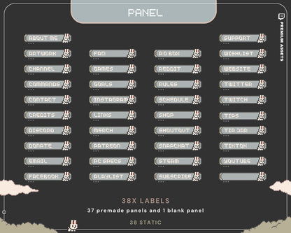Bunny Twitch Animation Stream Overlay Animated Cute Rabbit Aesthetic Full Stream Package Lofi Stream Pack Kick Youtube Vtuber Just Chatting