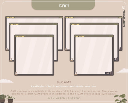 Cat Stream Animated Overlay Pack: Kitty Streamer Vtuber Kick Youtube Lofi