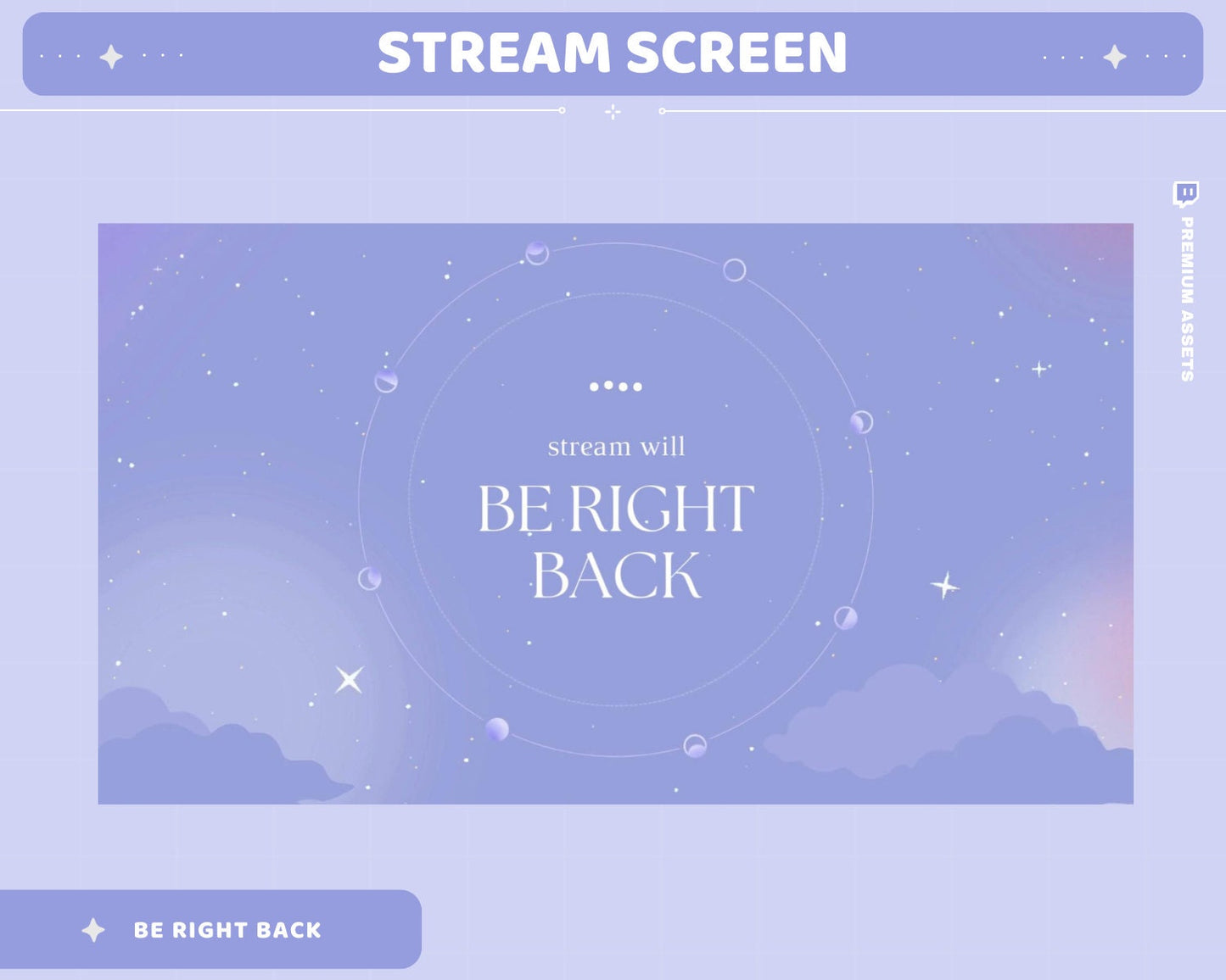 Blue Star Animated Stream Screens: Lofi Cozy Space (WEBM)