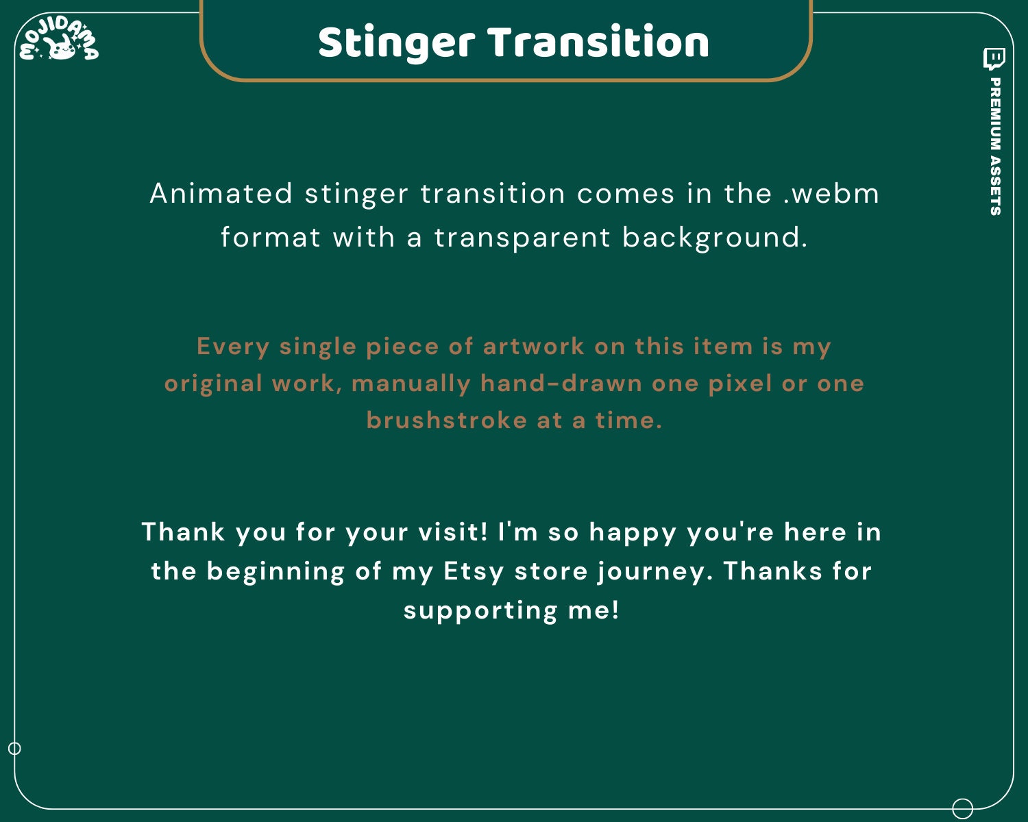 Galaxy Green Stinger Transition: Animated Twitch Overlay (Digital Download)