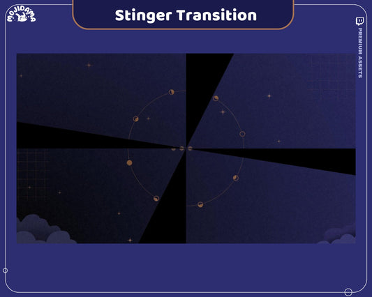Space Twitch Stinger Transition: Cosmic Blue Animated Overlay (Digital Download)