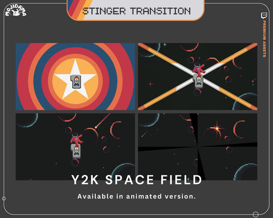 Galaxy Twitch Stinger Transition: Y2K Space Animation (Digital Download)