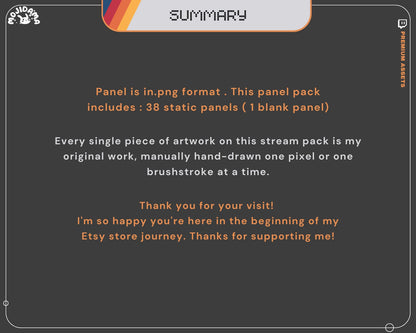 Pixel Art Twitch Panels: Cozy Space Stream Package (38 Static Panels)