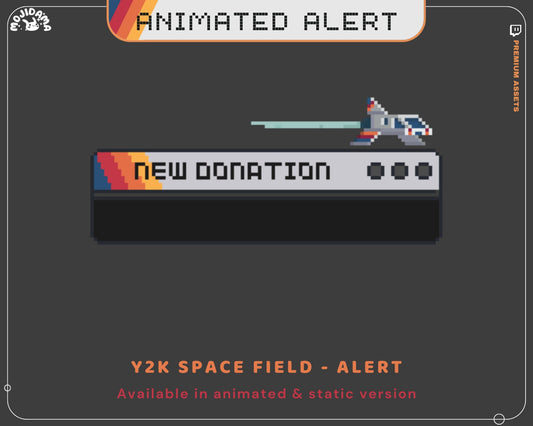 Y2K Space Stream Alerts: Animated Twitch Overlay (Digital Download)