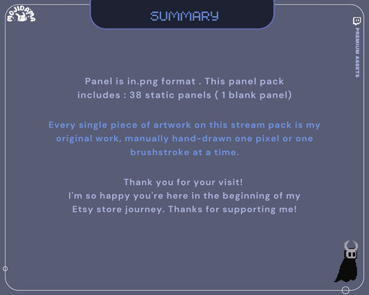 Dark Twitch Panels – Spooky Ghost Halloween Stream Package with Cat Pixel Art Graphics