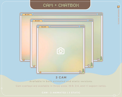 Y2K Party Farm Cam Overlay: Animated Twitch Stream Frame (Digital Download)