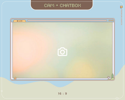 Y2K Party Farm Cam Overlay: Animated Twitch Stream Frame (Digital Download)