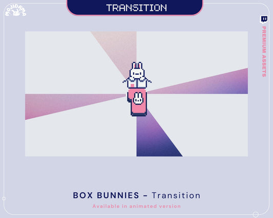 Cute Twitch Stinger Transition Bunny Stream Animation Aesthetic Cat Animated Lofi Ghost Skull Cosmic Starry Overlay Streaming Kick Youtube