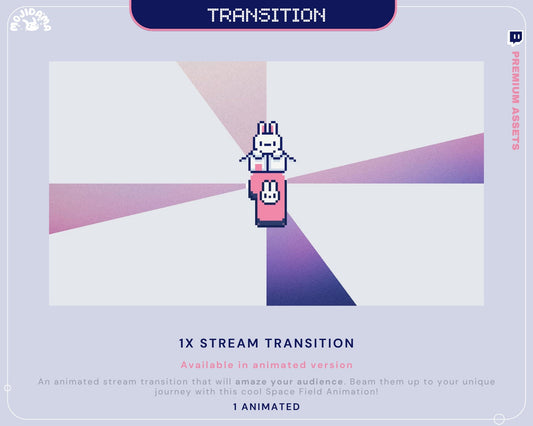 Cute Twitch Stinger Transition Bunny Stream Animation Aesthetic Cat Animated Lofi Ghost Skull Cosmic Starry Overlay Streaming Kick Youtube