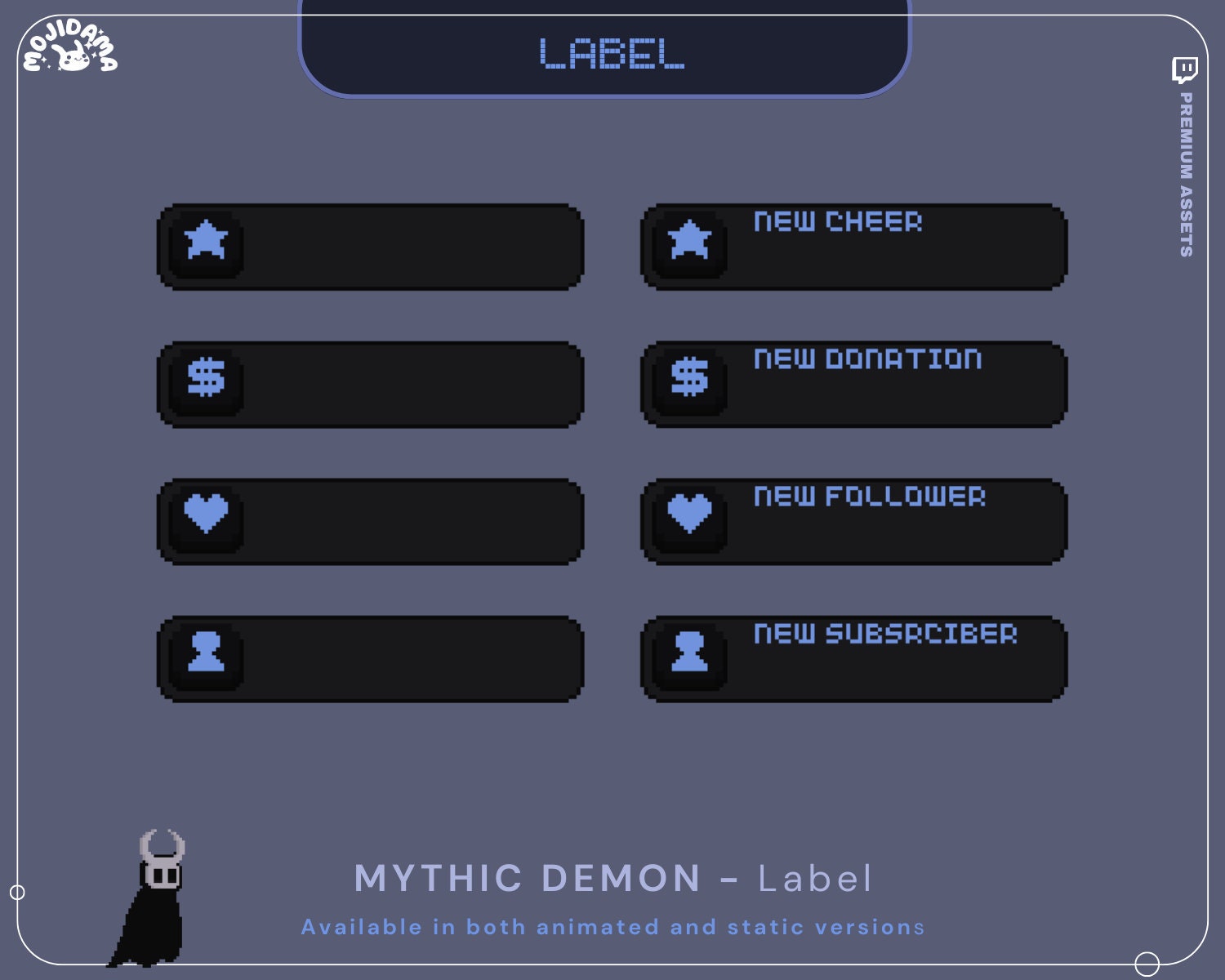 Halloween Ghost Stream Labels: Animated Twitch Overlay (Digital Download)