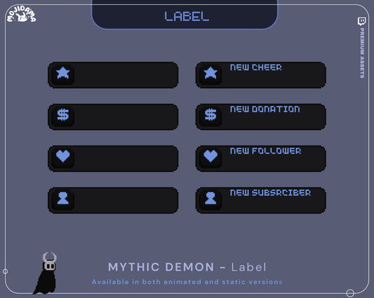 Halloween Ghost Stream Labels: Animated Twitch Overlay (Digital Download)