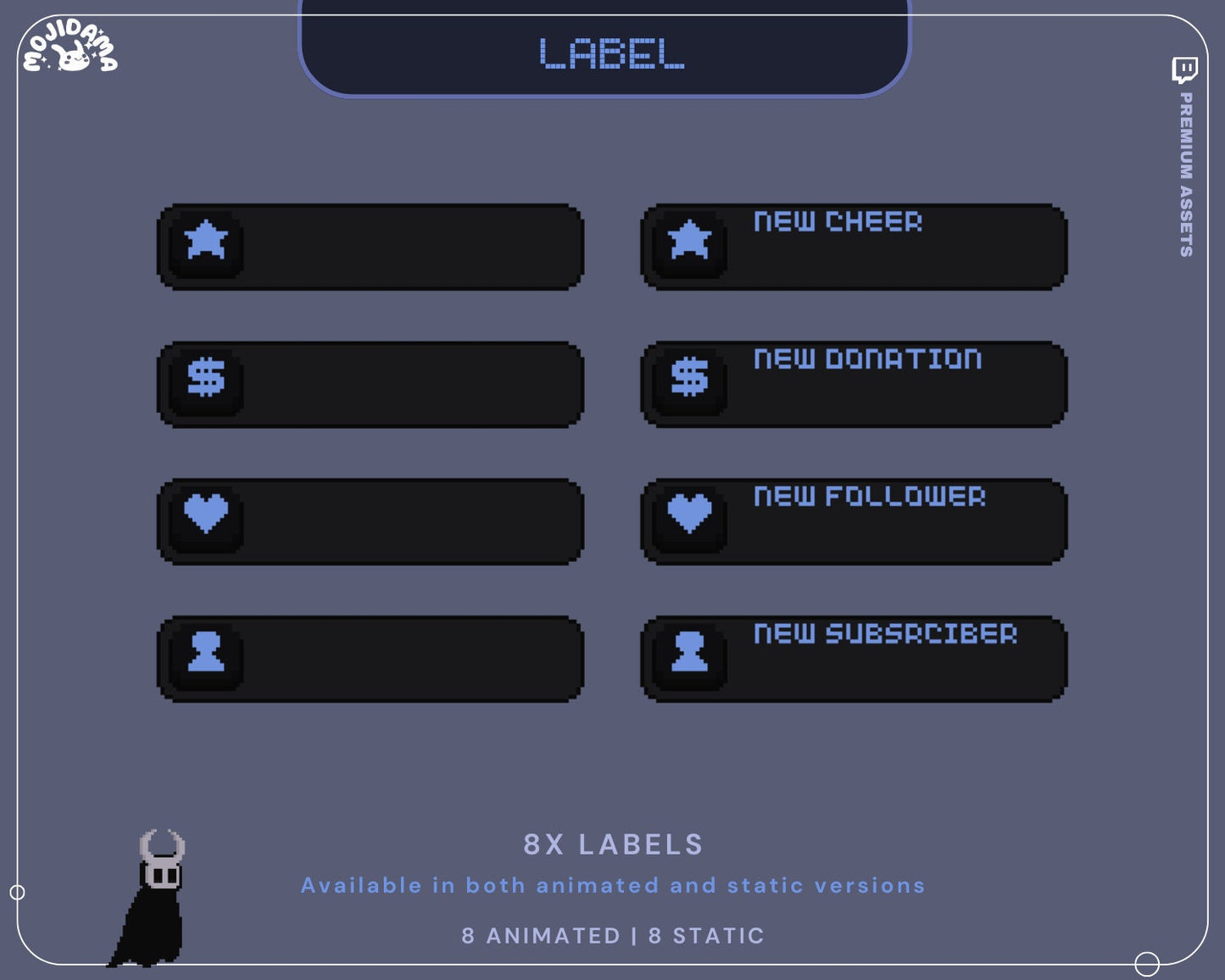 Halloween Ghost Stream Labels: Animated Twitch Overlay (Digital Download)