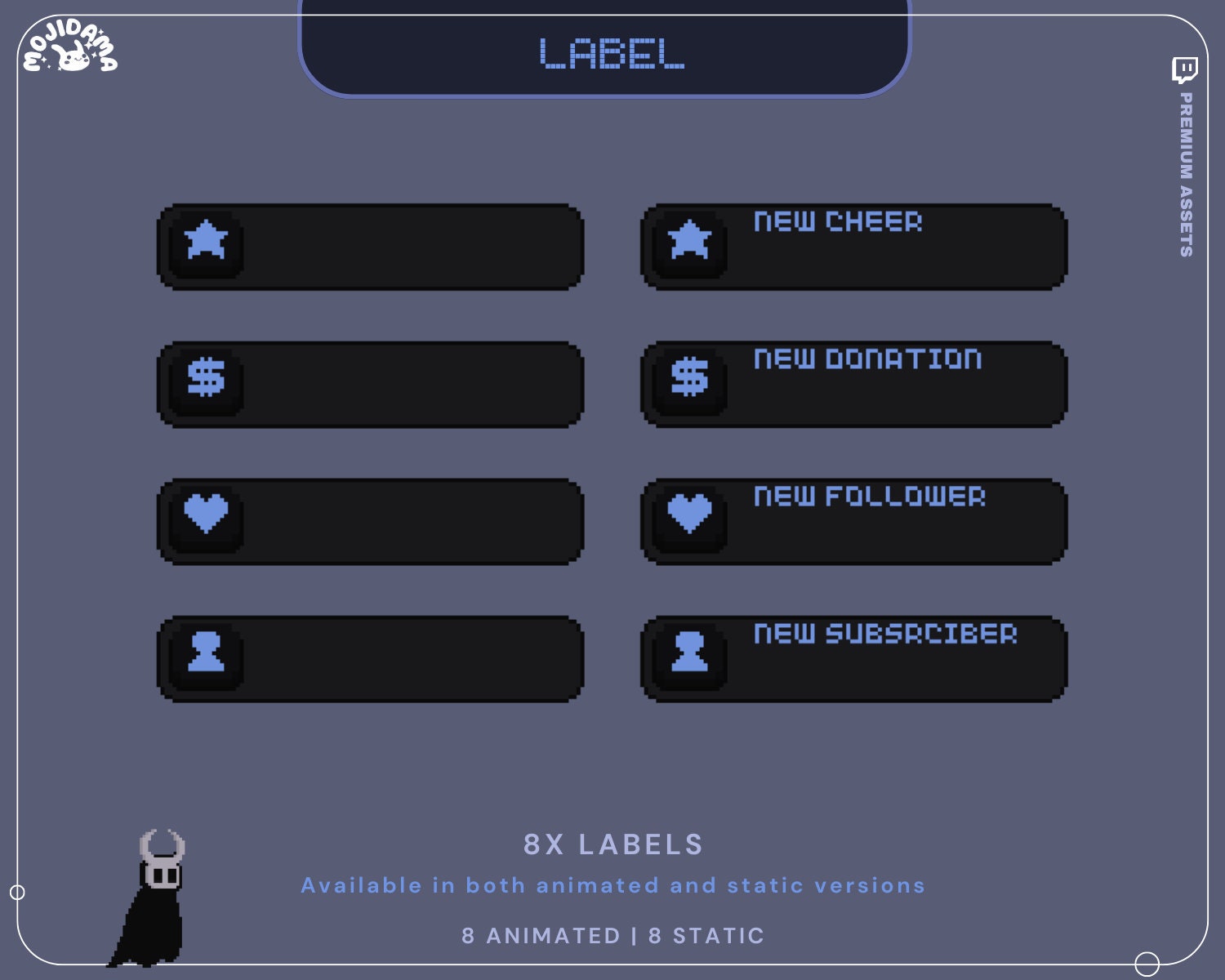 Halloween Ghost Stream Labels: Animated Twitch Overlay (Digital Download)