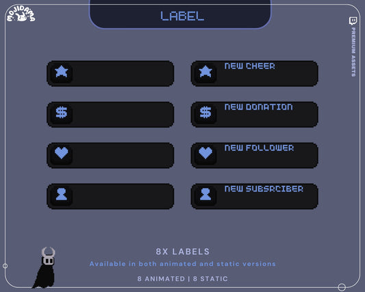 Halloween Ghost Stream Labels: Animated Twitch Overlay (Digital Download)