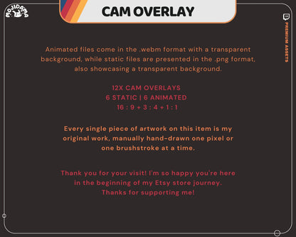 Y2K Space Field Cam Overlay: Animated Galaxy Stream Package (Digital Download)