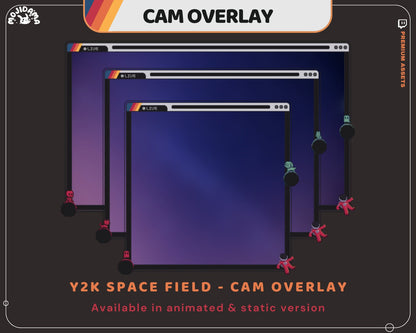 Y2K Space Field Cam Overlay: Animated Galaxy Stream Package (Digital Download)