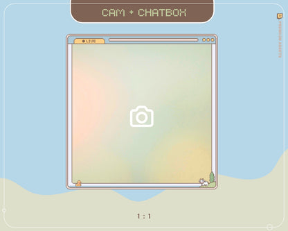 Y2K Party Farm Cam Overlay: Animated Twitch Stream Frame (Digital Download)
