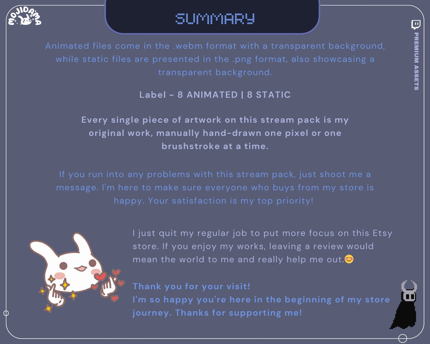Halloween Ghost Stream Labels: Animated Twitch Overlay (Digital Download)
