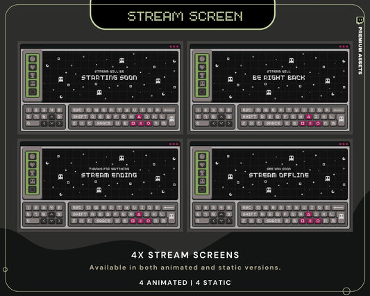 Halloween Ghost Stream Pack: Twitch Y2K Animated Overlay Vtuber Streamer Spooky Kick Youtube Retro